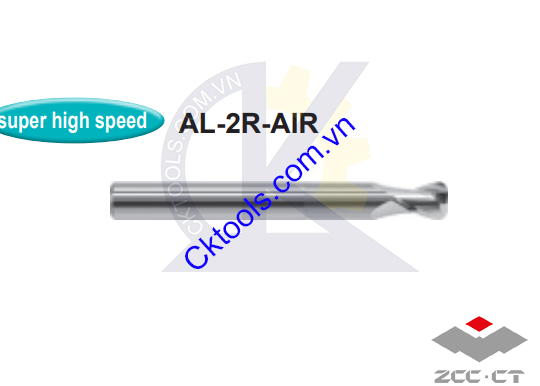 Dao phay  ZCCCT  dòng    AL-2R-D20.0R6.0-AIR  ,  Dao phay phá thô nhôm   ZCC.CT  AL-2R-D20.0R6.0-AIR