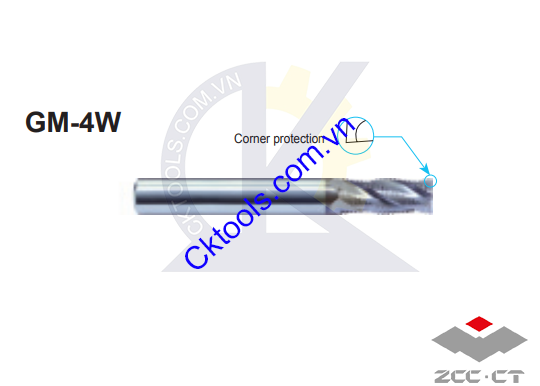 Dao phay  ZCCCT  dòng  GM-4W-D12.0 , GM-4W-D16.0 , GM-4W-D20.0 , Dao phay  ngón hợp kim  ZCC.CT  GM-4W-D12.0 , GM-4W-D16.0 , GM-4W-D20.0  